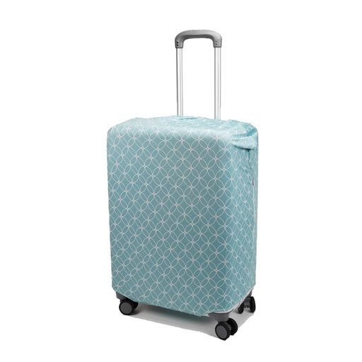 [エース] スーツケースカバー マッフル Mサイズ ポケッタブル 64cm 62842 15 ブルー(サークル)