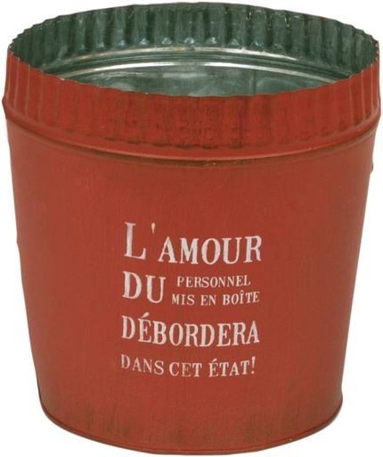 大橋新治商店鉢カバーアンブリ缶ポットLD5号ブラウン約φ17.5xH16cm10-265