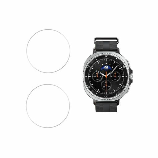 HUAKE�񻺾˻��Ǻ���GalaxyWatch8Classic(46mm)�ѥ��饹�ե���ද�����饹����9H�վ��ݸ�ե�����2���