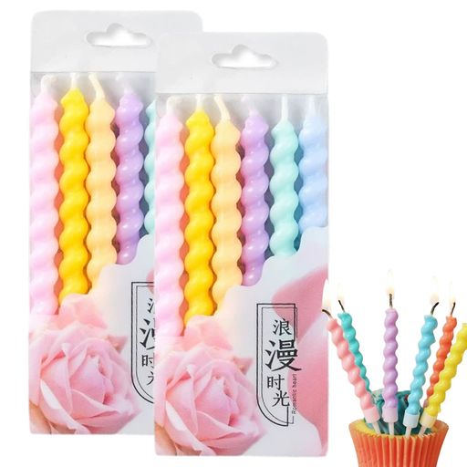 Meltryllisバースデーキャンドル1箱6本入りロウソク誕生日うねうねろうそくins高級ろうそくド記念日誕..