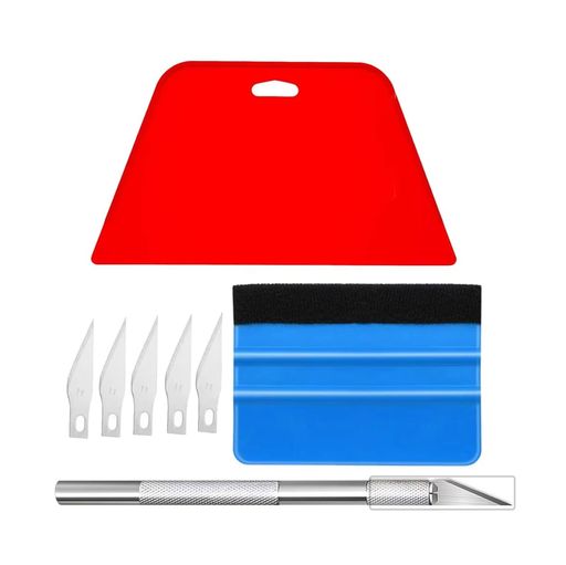 滑り止めグリップ付き壁紙ヘラとスクレーパー工具セット-車フィルムやプラスチック用多機能キット気泡..