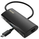 バッファロードッキングステーション5-IN-1USBTYPE-CPDHDMILANポートUSB3.2(GEN1)85WPOWERDELIVERYIPHONE16対応ブラックLUD-U3-CGHDBK/N(2)