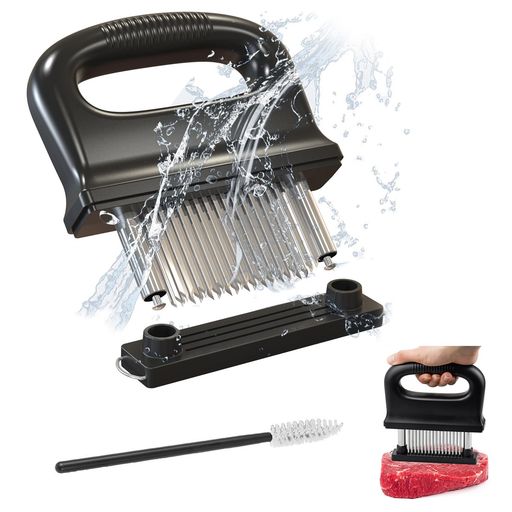 Geerowミートテンダライザー48刃肉叩き肉筋切り器ステンレス製分解して洗浄できミートテンダー筋切り手..