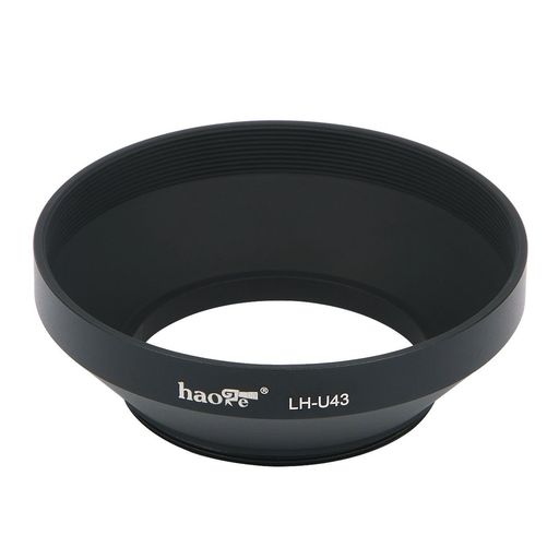HaogeLH-U43ラウンドメタルねじ込み式レンズフードパナソニックLUMIXDMC-LX100LeicaD-LUXデジタルカメラ用