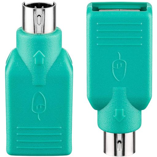 PS/2オス-USBメスコネクタ変換アダプタ2個セットアダプタコネクタUSB変換アダプターPS/2〜USBコンバー..