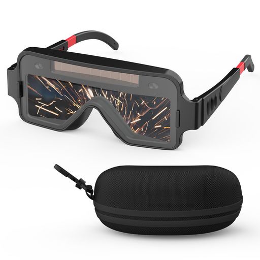 [YESWELDER]溶接メガネ溶接ゴーグル自動遮光ソーラーパワー溶接面溶接保護眼鏡超軽量本当の色を映す(眼..