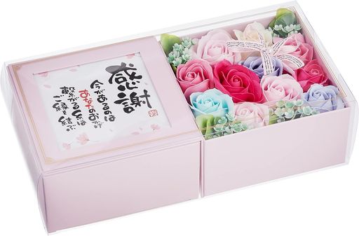 キューフラ(Q-FLA)花のカタチの入浴剤詰め合わせポエムボックスポエムボックス「感謝」ピンク/ブルー母の日入学卒業ギフトプレゼントソープフラワーバスフレグランスシャボンフラワー…