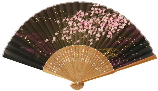 まつみ工芸 旭王 扇子 桜 ブラックブラウン 131016