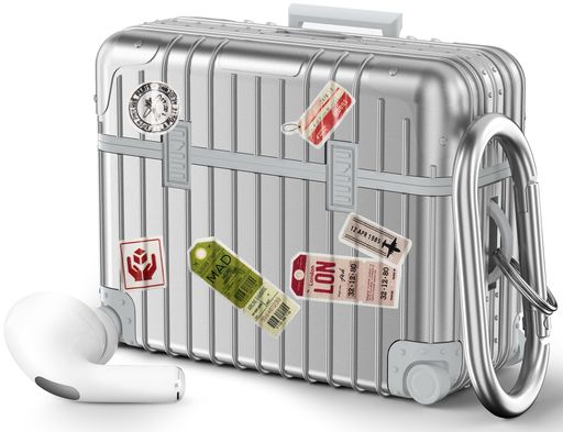 CAGOSforAirPodsProケース(2022/2019)エアーポッツプロカバーTPU+PC保護ケスキャリーデザイン上下分離式おしゃれカラビナ付き磁気ロッ...