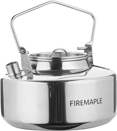 Fire-Maple アウトドアケトル キャンプケトル ステンレス 1L コンパクト 軽量 やかん ティーポット コーヒーポット 焚き火 直火対応 登山 ハイキング アウトドア キャンプ用品 収納袋付き