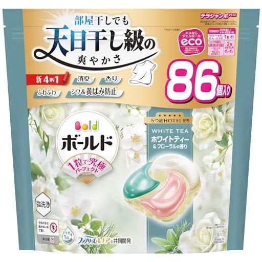 P&G P&Gボールドジェルボール4D ホワイトティー テラジャンボ86個