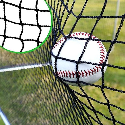 Kapler野球ネット防球ネットバッティングゲージ替えネット切り替えゴルフ用練習用テニス用サッカー用バスケ用組立簡単飛散防防鳥網自宅庭安全ブラック8.6x4.2M