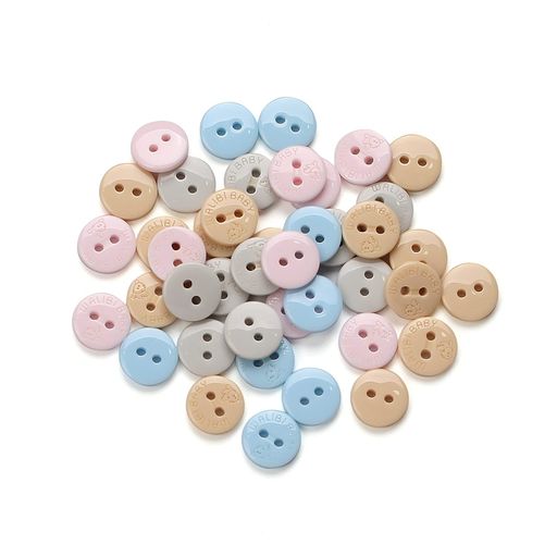 SSYSSY 樹脂ボタン 穴2つ 11.5MM 4色入りミックス 100個セット 縫製 手芸 DIY用品