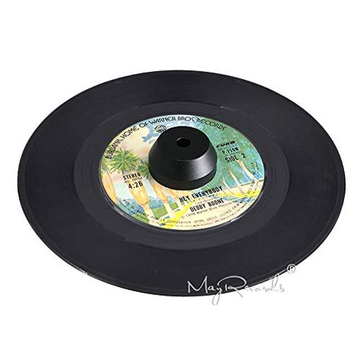 MayRecords 7インチEPレコード用アダプター アクセサリー 45回転 50g ブラック