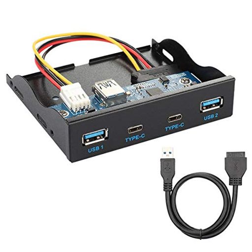 USB-CおよびUSB3.0ハブ4ポート3.5インチフロッピーベイ用フロントパネルからマザーボード20ピンコネクタケーブル
