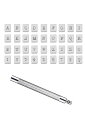 YFFSFDC刻印セットレザークラフト交換式刻印3.5mm36個セット革用刻印セットDIY手作りレザークラフト道具革細工打ち具道具