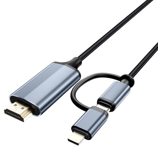 [他社製品との差別化ポイント] 従来品を超える3大特徴:1 Lightning/USB-C右向き矢印HDMI 2-in-1設計 2 1080p HD+高音質同時転送 3 iPad/iPhoneクロスデバイス対応。没入感あるマルチデバイスストリーミングを実現。 [Lightning/Type C右向き矢印HDMI 高品質転送] 最大1080p HD解像度対応。動画の質感や音響のニュアンスまで忠実再現。音楽/映画を劇場級サウンドで楽しめるHDMI音声出力機能搭載。 [ワンステップ接続] 追加ケーブル不要でiPhone右向き矢印TV直結。TV/プロジェクター/モニターとシームレス接続。4m長&amp;耐久設計で最新iPhoneモデル対応。高精細映像&amp;クリア音声を手軽に享受。 [非対応アプリ/機種リスト] ※著作権保護のため以下は再生不可:Netflix/HBO GO/Xfinity Player/Hulu/Directv/Vudu等 有料動画配信アプリ。 【操作簡単 - 設定不要】新規作成バージョンにより、複雑な設定操作が不要、挿すだけですぐにご利用できます、 APPも必要ありません🖥。