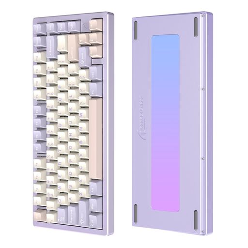 ATTACK SHARK X75 ゲーミングキーボード アルミニウム合金6063CNC 75% 81キー晶霊軸リニア 3モード2.4G/BT/有線