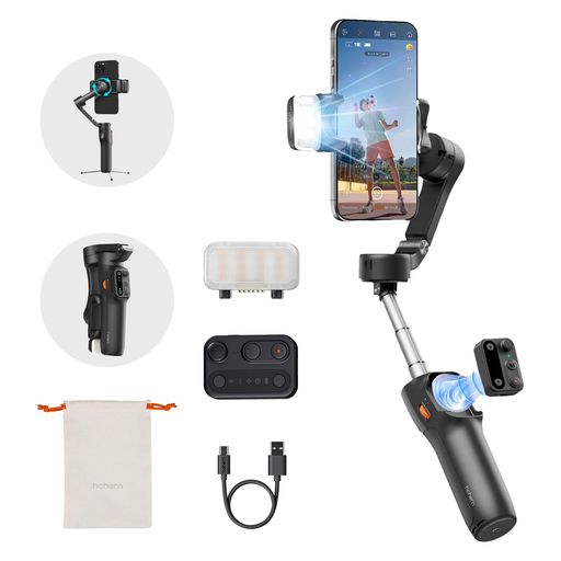 hohemX3スマホ用ジンバル、GimbalStabilizerforiPhone、3軸スマートフォンジンバル、マグネット式フィルライト、内蔵エクステンションロッド&三脚、取り外し可能なリモコン、旅行やブログ、TikTo… hohemX3スマホ用ジンバル、GimbalStabilizerforiPhone、3軸スマートフォンジンバル、マグネット式フィルライト、内蔵エクステンションロッド&三脚、取り外し可能なリモコン、旅行やブログ、TikTo…