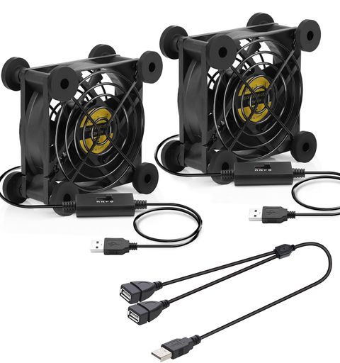 MauknciUSB静音冷却ファン振動防止ゴム搭載5VUSBファン強力2600RPM小型車中泊換気扇冷却クーラーパソコ..