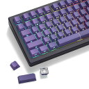 キーキャップ WOMIER 紫 121キー CHERRYプロファイル PBT ダブルショットキーキャップ フルセット 60% 65% 75% 100% CHERRY GATERON MX スイッチキーボード用 横グラデーション・パープル(2)