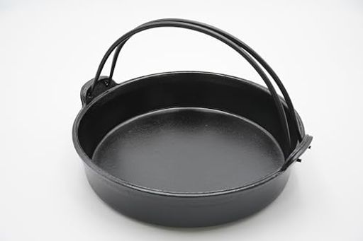 砺波商店吊り付きすき焼き鍋シリコンフッ素加工22cm日本製アルミ製アウトドアキャンプ直火OK旅館業務用