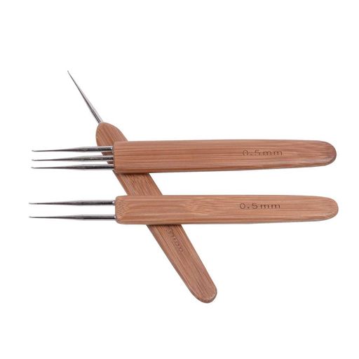 3個セット髪の毛用ドレッドロックかぎ針ドレッドロック針0.5mm(1フック、2フック、3フック)