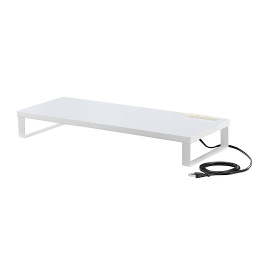 サンワサプライコンセント付きモニター台(W600・ホワイト)MR-LC212W