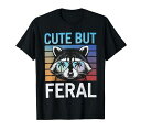 かわいいけど野生アライグマミームヴィンテージサングラスアライグマ愛好家Tシャツ(4)