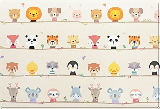 リトルプリンセスLittlePrincess防炎適合品リバーシブルでつかえるふかふかキッズプレイマットSmileAnimals(スマイルアニマルズ)Mサイズ