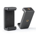 ZEADIOスマートフォン三脚マウント、携帯電話ホルダーアダプター、すべてのスマートフォン用の自撮り棒一脚調整可能クランプ(2)