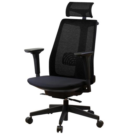 イトーキサリダYL8ブラックオフィスチェア【全身を支えるハイバック/通気性・メッシュ素材/腰への負担を軽減ランバーサポート/高機能ヘッドレスト/こだわりの座面/快適な1Dアームレス…
