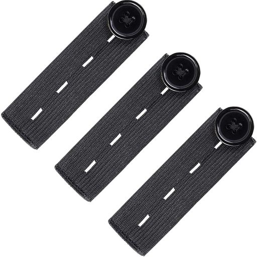 ウエスト調整お直し ウエスト伸ばす 3枚セット ウエスト広げる用 ウエスト縮める マタニティ スカート ジーンズに適用 裁縫不要 簡単使用 ブラック