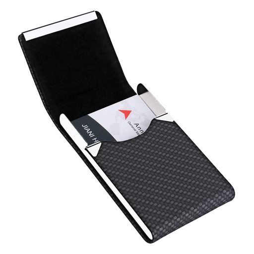 DMFLY 名刺ケース 名刺入れ メンズ レディース ビジネス 化粧箱 仕切りカード 専用クロス 名刺が折れない ブラッ…