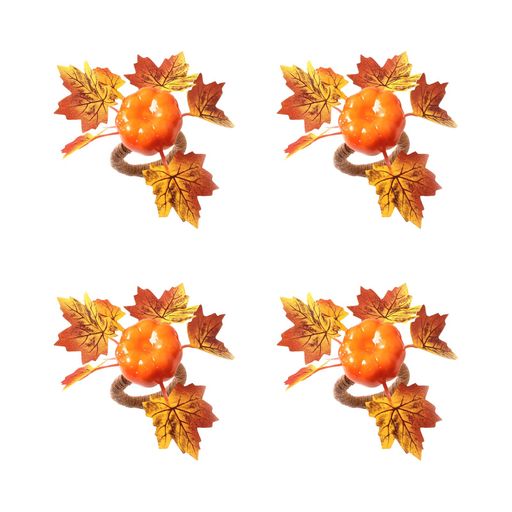 seimeinoki6個入りナプキンリング秋ナプキンホルダー感謝祭ディナーテーブル装飾丸型食器飾り秋の収穫..