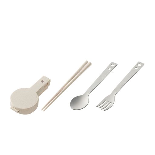 MOTTERUモッテルカトラリーセット(オフホワイト)|収納キャンプアウトドアお弁当子供ケース付き携帯軽量..