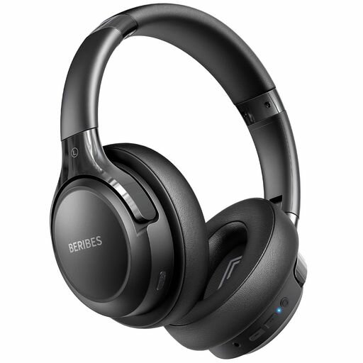 BERIBES ヘッドホン bluetooth 65 時間再生 6つのEQモード ワイヤレスヘッドフォン Bluetooth 6.0 重さはわずか180g 快適なフィット感 マイク付きヘッドホン HIFIステレオ 有線 無線 両用 遮音 密閉型(黒)