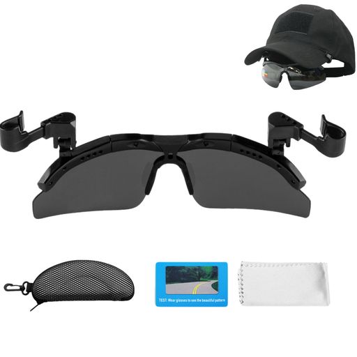 【帽子に簡単装着・クリップオン仕様】 帽子のつばに取り付けるだけで使える、便利なクリップオン サングラスです。掛け替え不要でサッと装着でき、必要な時だけ手軽に使えます。オーバーグラスが苦手な方にも使いやすい、帽子装着タイプのクリップ式レンズです。 【偏光サングラス機能で視界クリア】 反射光を抑える偏光レンズで、まぶしさを軽減し、視界をクリアに保ちます。ゴルフ サングラスとして、日差しの強いラウンド中のまぶしさ対策におすすめ。ゴルフボールがよく見えるサングラスをお探しの方にも使いやすく、ボールの視認性をサポートし、プレーに集中しやすくなります。ゴルフ ボール 見える サングラスとしてはもちろん、運転用・釣り・アウトドアなど、幅広いシーンで活躍します。 ※本商品はサングラス本体のみの販売となり、帽子は付属しておりません。 【跳ね上げ式でON/OFF自在】 跳ね上げ式 サングラスなので、使わない時はレンズを上げるだけ。屋内外の移動時や、トンネル・日陰など明るさが変わる場面でも、スムーズに視界を切り替えられます。クリップオン偏光レンズとして、必要な時だけ視界をサポートします。