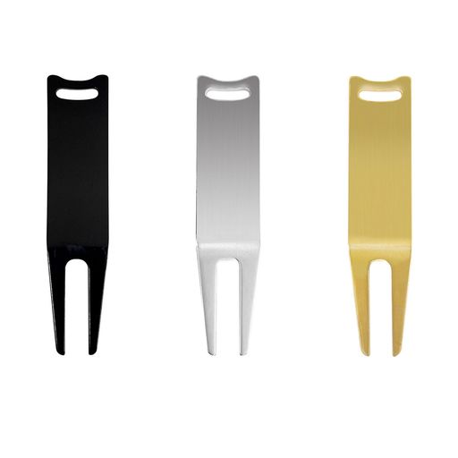 グリーンフォーク3個入グリーンフォークりゴルフフォークグリーンフォークゴルフ小物ゴルフ用品持ち運び便利贈り物(ブラック+シルバー+ゴールド)