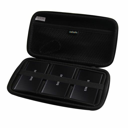 Adada専用保護収納ケース対応SamsungT7/T7Touch500GB/1TB/2TB外付けSSD収納ケース対応3台のハードドライブ)(ブラック)