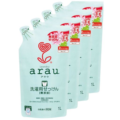 arau.アラウ洗濯用せっけんゼラニウム詰替用1リットルx4個セット