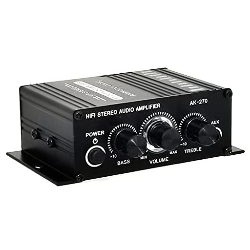Limnyves -270 270 12V ミニ HIFI パワーアンプオーディオホームカーシアターアンプ 2チャンネルアンプ USB/SD AUX 入力