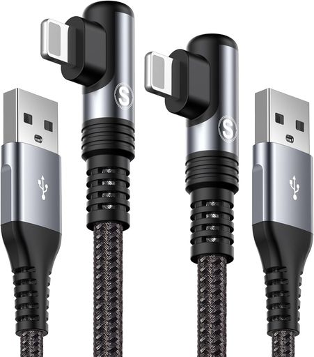 iphone充電ケーブルL字【2M+2M/2本セット】MFi認証2.4A急速充電iphone充電器ケーブル超高耐久iPhone14/Plus/pro/ProMax131211ProMaxXSMaxXR876
