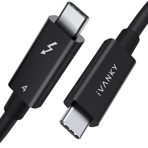 1.5mThunderbolt4ケーブルIVANKY240W急速充電8K映像出力40Gbps高速データ転送認証取得USB-C&USB-CiPhone17/Air/16/16e/15充電ケーブルMacBookAirPro