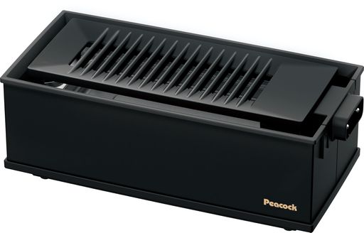 ピーコック 電気炉端焼き器 電気グリル 電気調理器 コンパクト 温度調節 グリル 卓上 海鮮 焼肉 焼き鳥 ブラック WLV-50 B
