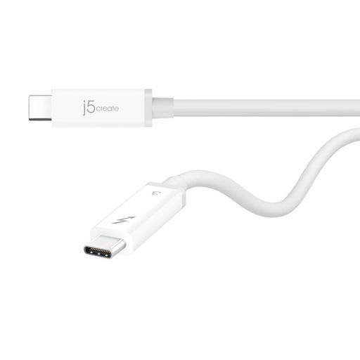 j5create Thunderbolt 3 ケーブル Thunderbolt認証済み | 小型リバーシブルコネクタ | 高耐久性&多用途 | 最大40Gbpsデータ転送 | 5K@60Hzまたはデュアル4K@60Hz対応 | USB 2.0互換 |