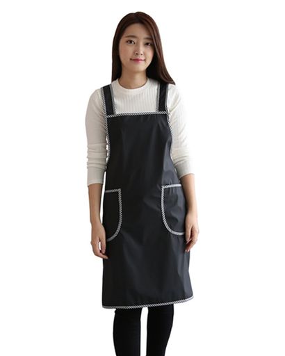 [花月デザイン]防水エプロンH型ポリウレタン素材かるい男女兼用全5色(ブラツク)