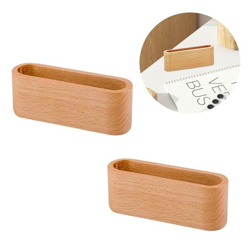 Name Card Cases - PAVIKE名刺スタンド【2個入】木製カードスタンド名刺立て木製卓上名刺スタンドディスプレイ収納用品、ミニマリストの外観、名刺整理、家庭やオフィスのデスクトップ用品に適しています