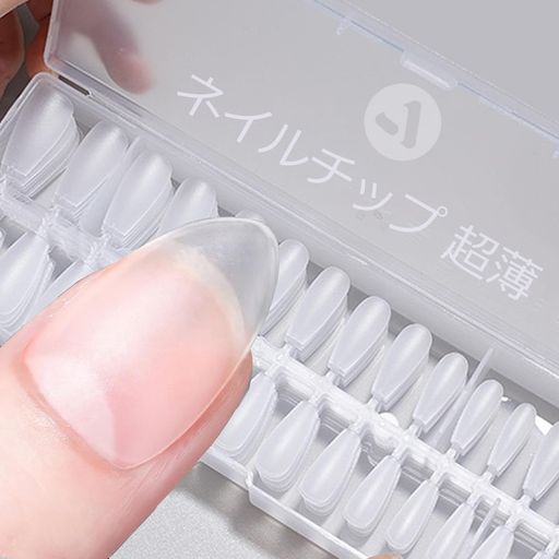 AUMIMUネイルチップ超薄ショートクリアサンディング自然なフィット感つけ爪大容量330枚