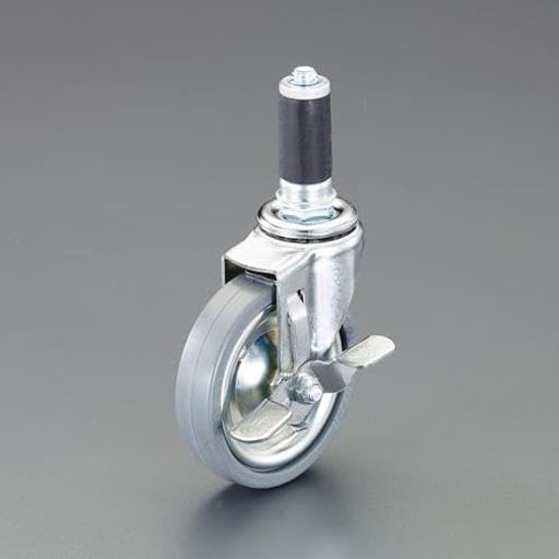 エスコ(Esco)100mm[28mmパイプ用]差込キャスター(自在・ブレーキ付EA976BY-534